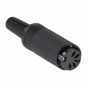 5P MINI Din Socket W/SLEEVE 180 05FSOLI