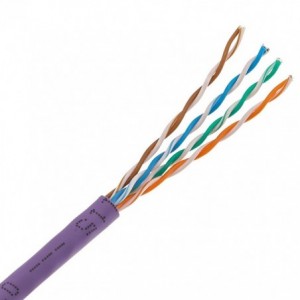 CAT6 Utp Ethernet Cable NO-SCREEN 8C Solid Purple UTP4V5SV