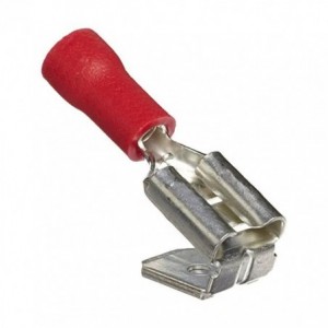 TERMINAL PRE-INSULATED MAL+FEM RED 6.35mm STACKABLE PBDD 1.25-250