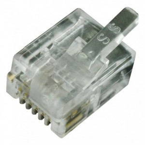 RJ12 Plug 2 Prong 6P6C Dec Type RJ12-PLUG2-DEC