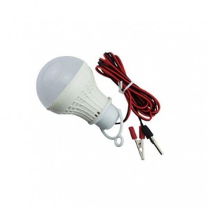 12VDC LED Bulb 12W C/W With Crock Clips DC-12V-12W