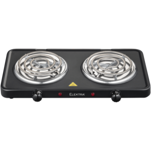 Elektra Double Spiral Hot Plate - Black