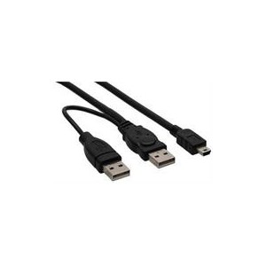 Digitech 9221032248 Dual USB &amp; Mini USB Charger - Black