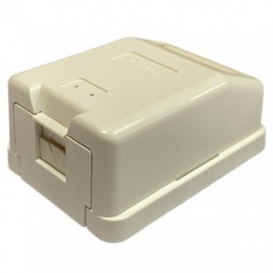 Cat6 SURFACE BOX SINGLE PORT WHITE SA8P8CDK