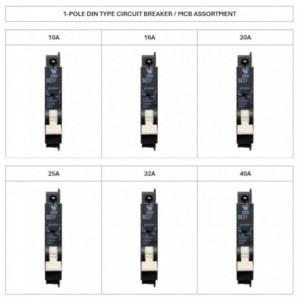 Assortment Of 12 Samite 1-POLE 3KA Circuit Breakers 10A-40A AST-SE31-A