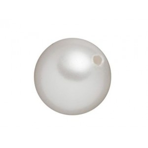 PEARL WHITE PLASTIC BALL 25mm WITH 2.5mm HOLE TBA