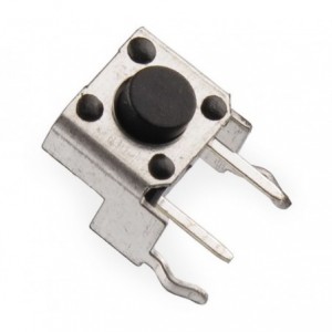 PCB TACTILE PUSH BUTTON SWITCH R/A 6x6mm H4.3mm BLK KFC-A06W4-4.3