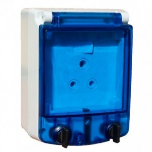 OUTLET BOX WITH PC/BLUE COVER PSO-1 176x132x94mm 040-608