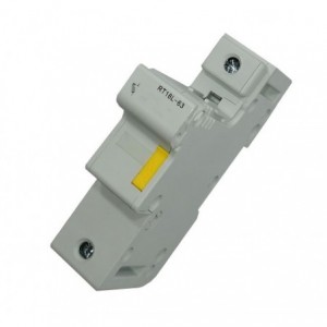 HOLDER 1P LOCK TYPE FOR FUSE D/R MOUNT 14x51mm FH-RT18L-63-1P