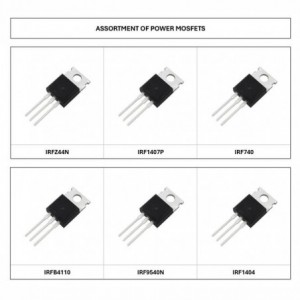 Assortment Of Power Mosfets In TO220 Package 5-EACH AS-FET-POWER-1A