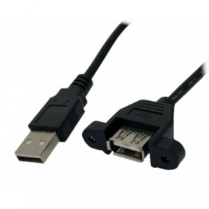 300mm USB 2.0 LEAD P/MNT SOCKET TO IN-LINE PLUG - 500/BAG 170416