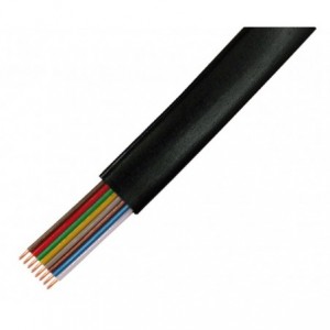 8C Flat Modular Cable Black - Debulk AWG26-8B