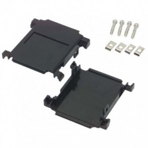 25W D-SUB Gender Cover Black Snap Fit Plastic 2525DCB