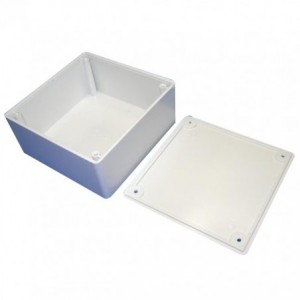 ABS ENCLOSURE WHITE 105x105x52mm WITHOUT RIBS S30-WHITE RIBLESS