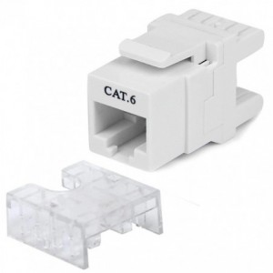 RJ45 Keystone CAT6 Socket Horizontal White 8W8PKC6W