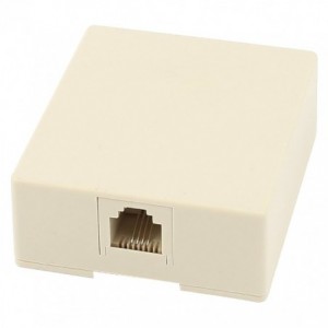 RJ11 Surface Mount Box 6P4C Beige SA6P4C
