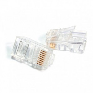 RJ45 CAT6 50U" 3PRONGE Round Entry Plug 8W8P62