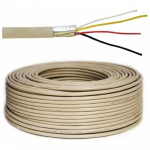 ROUND FLEX TELEPHONE CABLE 4C OD3.4mm IVORY - 305m/ROLL LC3UT26IVP-4