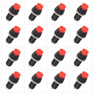 M10 Push Button Switch Latching Spst 1A 250VAC - 100P/BAG DS-450-RED