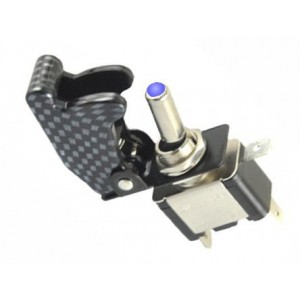 Toggle Switch Illuminated DI-BL W/BLACK Cover MY-T101-BL-BW