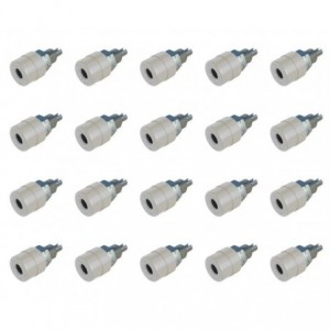 BANANA SOCKET 4mm WHITE SOLDER TL21mm - 500P/BAG RC 11 WHITE