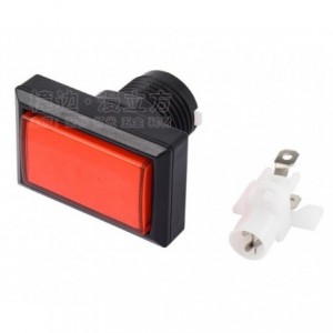 RECTANGULAR PUSH BUTTON MOM ILLUM-RED 50x33mm 240491