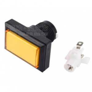 RECTANGULAR PUSH BUTTON MOM ILLUM-YELLOW 50x33mm 240492