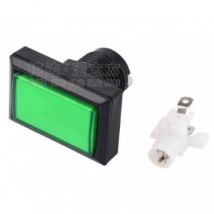 RECTANGULAR PUSH BUTTON MOM ILLUM-GREEN 50x33mm 240490