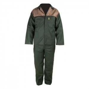 Overall 2 Pce 2T KHAKI/GRN Size 52 Chest 48 Waist
