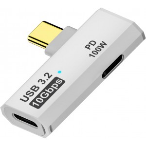2-in-1 USB-C Headphone Adapter &amp; Charger Splitter with 100W Charging Port