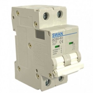 Mcb / Circuit Breaker Din 63A 2P 6KA C-CURVE CB-AD60-6263