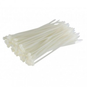 CABLE TIES WHITE 4.8x200mm 10P/BAG 20CT-4.8x200 WHITE