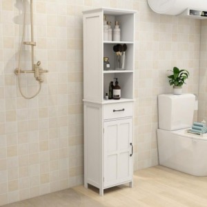 Velora Slim Storage Cabinet -Grey Fine Living