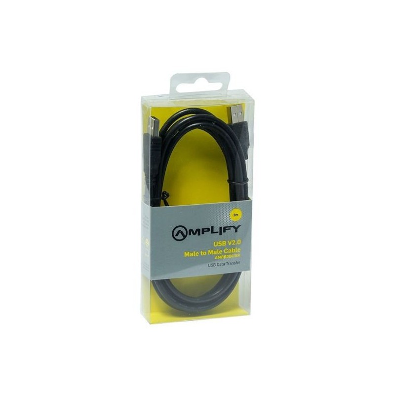 Amplify   AMP6008/BK  USB Male to Male Cable - 2m,Black