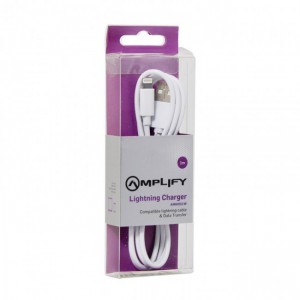Amplify  AM6003/WT  USB to Lightning Cable for Apple iPhone 5 and Newer