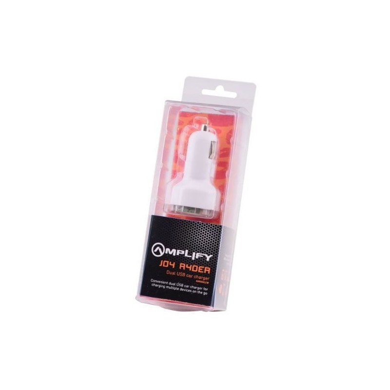 Amplify  AM5001-W  Dual USB  Charger Joy Ryder White