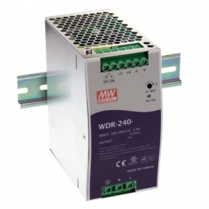 Power Supply D/R I380 1PH O24V 10A 240 WDR-240-24