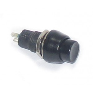 PUSH BUTTON SWITCH N.O. SPST 3A BLACK SOLDER M10 D15mm B167B-BLACK