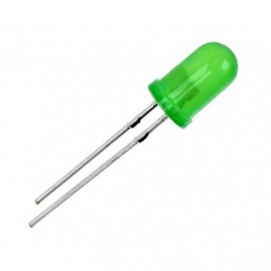 LED 5mm RND DI-GREEN 130mcd 571nm 30DEG SHORT FEET - DEBULK 180456