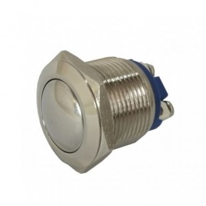 Push Button Vandal Switch N.o. Spst 2A Metal Screw M19 D22 L28 B169Q