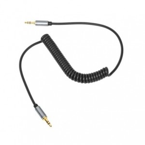 AUDIO LEAD 3.5mm STEREO PLUG-PLUG COILED 1.4M BLACK Y-C922ABK