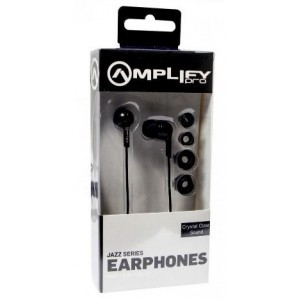 Amplify  AMP-1002-BK  Pro Jazz Series Earphones,Black