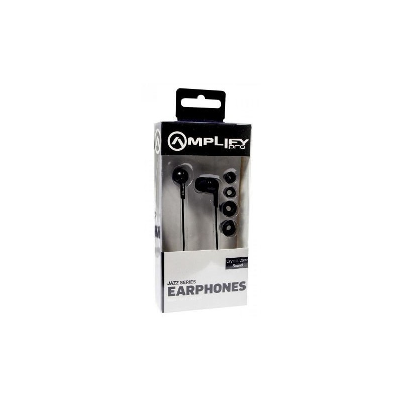 Amplify  AMP-1002-BK  Pro Jazz Series Earphones,Black