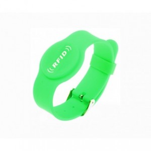 ADJUSTABLE WRIST BAND RFID TAG TK4100 125KHz - FL GREEN TK4100 125KHz-F-GRE
