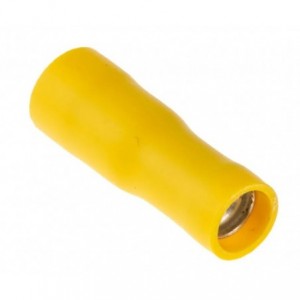 5mm VINYL INSULATED YELLOW BULLET SOCKET - DEBULK FRD 5.5-195