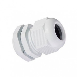 WHITE COMPRESSION GLAND PH20mm CAB6.5-12mm PG13.5-WT