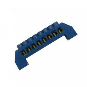 Neutral Bar Terminal Insulated 63A 10-POLE Blue P/MOUNT EB-KS006-63A-10P-B