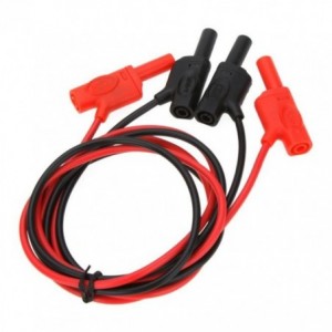 TEST PROBES 2xBANANA STACKABLE PLUG 180-DEG 1M UT-L12