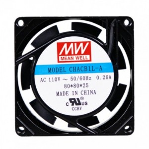 AXIAL COOLING FAN 80sqx25mm BALL 110VAC 34W 2550RPM CHACB1L-A-8025B