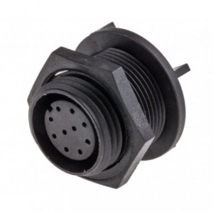 Circular Socket Connector Bulkhead 10W Solder Pins PX0413/10S/PC
